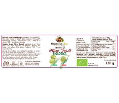 Crema di Olive Verdi Biologica