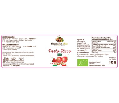 Pesto Ricco di pomodori e Mandorle Bio