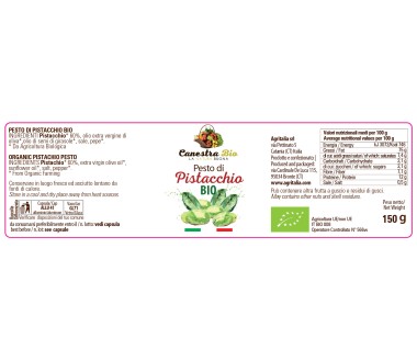 Pesto di Pistacchio Bio 150g.